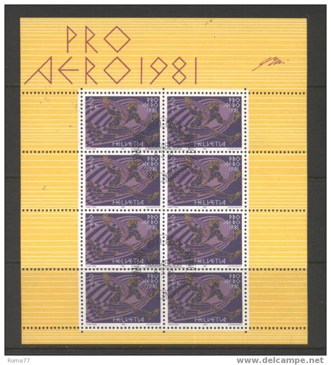 ES362 - SVIZZERA  : Pro Aereo 1981 , Il BF N. A48 Usato. - Blocks & Sheetlets & Panes
