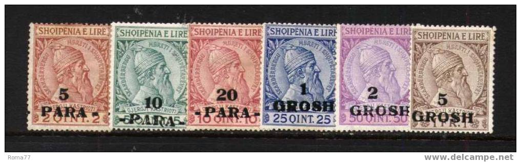 ES20 - ALBANIA ,  Serie N. 38/42 *. Gomma Scura . - Albania