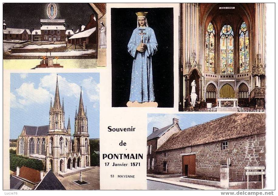 PONTMAIN  -  5 Vues  -  Souvenir De L´Apparition  Du 17/01/1871  -  N° 2 C - Pontmain