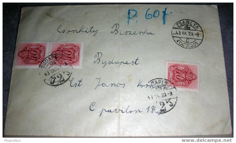 Hungary,Letter,Postage Due,Porto,Cover,WWII - Postage Due