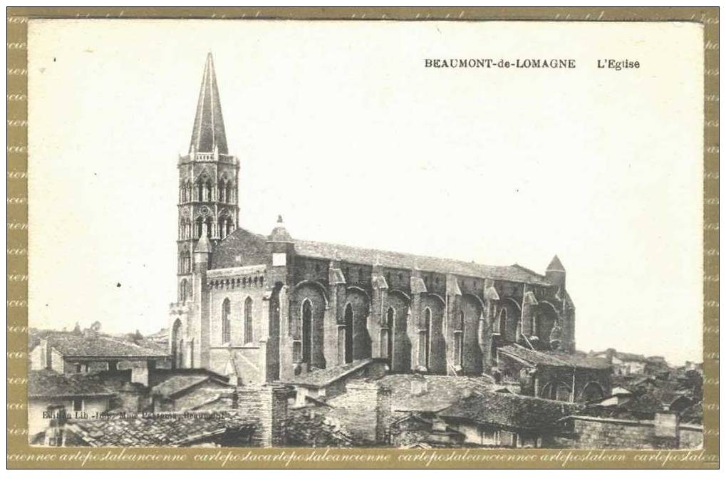 82 Tarn Et Garonne BEAUMONT De LOMAGNE 1923 EGLISE QUARTIER MAISON Ed LIBRAIRIE PASSAMA Etat TTB+ / .VOYAGE /C4878 - Beaumont De Lomagne