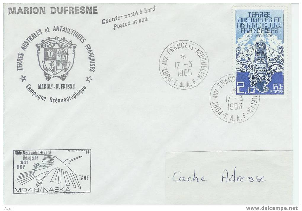 689 MARION DUFRESNE Au KERGUELEN- MD 48 NASKA - Covers & Documents