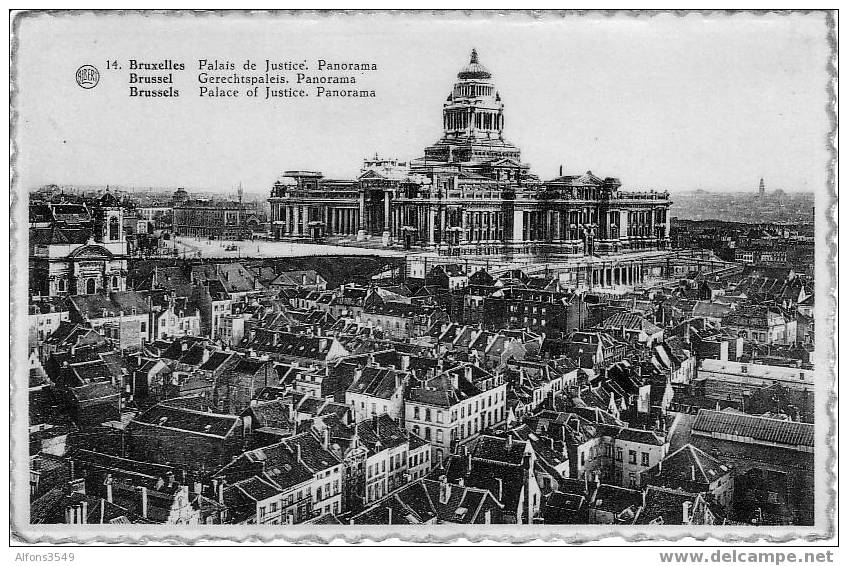 Brussel  Gerechtspaleis Panorama - Mehransichten, Panoramakarten