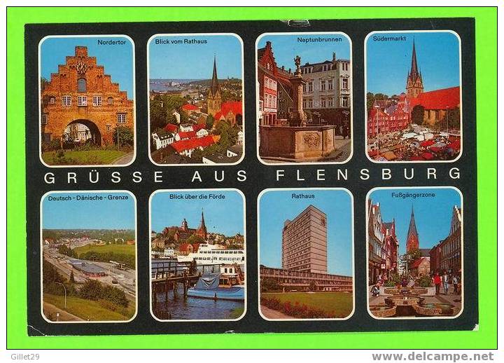 GRUSSE AUS FLENSBURG - 8 Fotos - CARD TRAVEL - KRUGER - - Flensburg