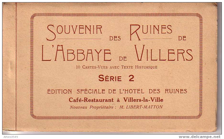 Souvenir Des Ruines De L' Abbaye De Villers Serie 2 Ed. Speciale L'Hotel Des Ruines - Villers-la-Ville