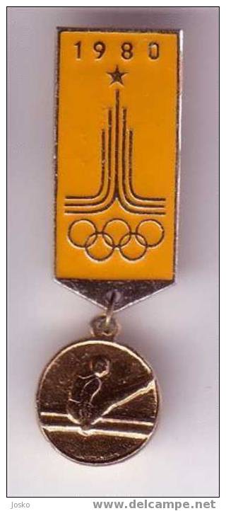 GYMNASTICS - OLYMPIC GAMES 1980. Moscow ( Russia Pin ) * Badge Gymnastic Gymnastique Gym Gimnasia Gymnastik Ginnastica - Gimnasia
