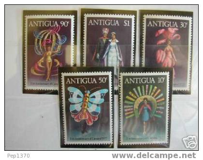 ANTIGUA 1977 - 25º ANIVERSARIO DEL CARNAVAL - YVERT 462-466 - Carnavales