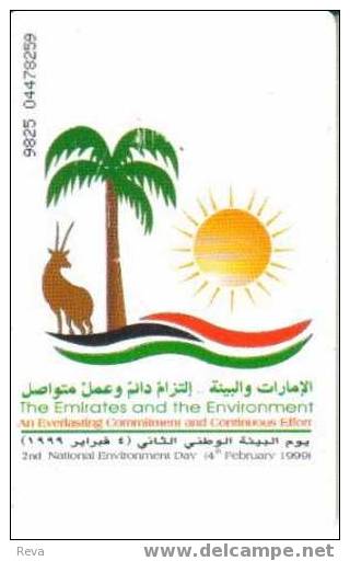 UNITED ARAB EMIRATES  30 DH  ANTILOPE  SUN PALM CARTOON  ANIMAL ANIMALS  CHIP SPECIAL PRICE !! - Verenigde Arabische Emiraten