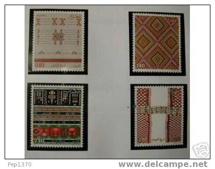 ARGELIA 1985 - TAPICES TAPISSERIES - YVERT 854-857 - Textiles