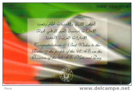 UNITED ARAB EMIRATES  30 DH  FLAG COLOURS  27TH ANN. OF INDEPENDENCE   CHIP SPECIAL PRICE !! - United Arab Emirates