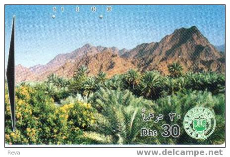 UNITED ARAB EMIRATES  30 DH  MOUNTAINS PALMS  LANDSCAPE SPECIAL PRICE !! - Emirati Arabi Uniti