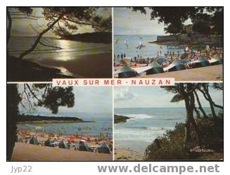 Jolie CP 17 Vaux Sur Mer Nauzan - Multivue La Plage Au Coucher Du Soleil - La Plage Du Conseil - écrite - Vaux-sur-Mer