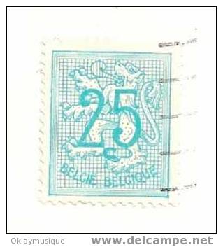 Timbre De Belgique N° 1368 Sur Fragment - 1977-1985 Cijfer Op De Leeuw