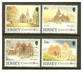 JERSEY 1988 MNH Stamp(s) Christmas 453-456 #4301 - Christmas