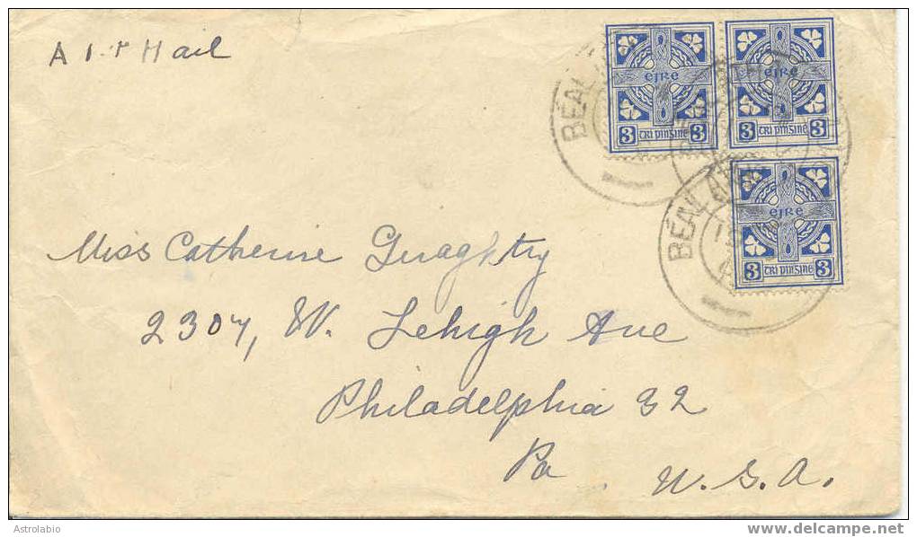 Ireland Postal History. Cover 1947 To USA - Briefe U. Dokumente