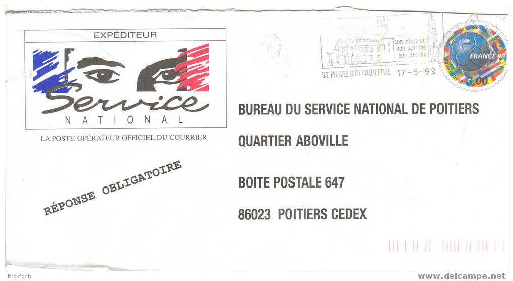 PAM BSN Poitiers Service National  - Foot  - - PAP: TSC Und Halboffizielle Aufdrucke