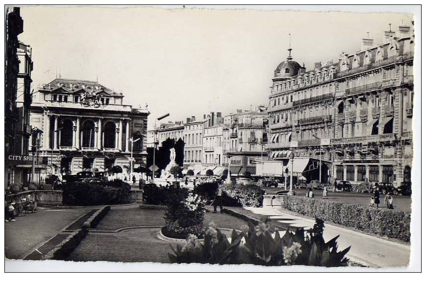 MONTPELLIER--1961--Place De La Comédie-Le Théatre,csm Pt Format N°107.04 Collec Glatigny - Montpellier