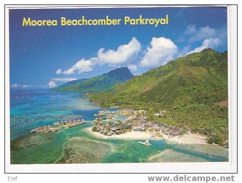 Tahiti : Vue Aérienne De La CoteOuest De L'Ile De MOOREA Et L'Hotel Moorea Beachcomber Parkroyal;TB - Polynésie Française