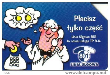 POLAND 25 U   TELEPHONE   CARTOON  "PAY ONLY PART"  SPECIAL PRICE !! - Poland