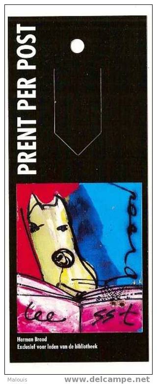 Bookmark (PagerClip), Advertisement, Reclame. Kunst, Art. Herman Brood. Hond, Dog, Chien, Hund. - Bladwijzers