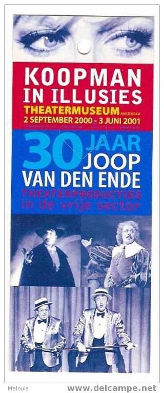 Bookmark (PagerClip), Advertisement, Reclame. Joop Van Den Ende. Theater, Theatre. - Bladwijzers