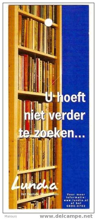 Bookmark (PagerClip), Advertisement, Reclame. Lundia. Boeken, Books, Livres, Bücher. Kast, Cabinet. - Bladwijzers