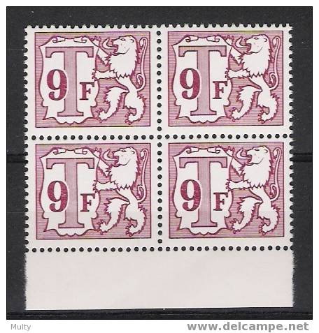 Belgie OCB TX81P (**) In Blok Van 4. - Stamps