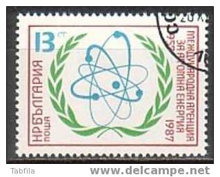 BULGARIE - 1987 - 30 An.de L´Agence Int.pour L´energie Atomique - 1v Obl. - Atomo