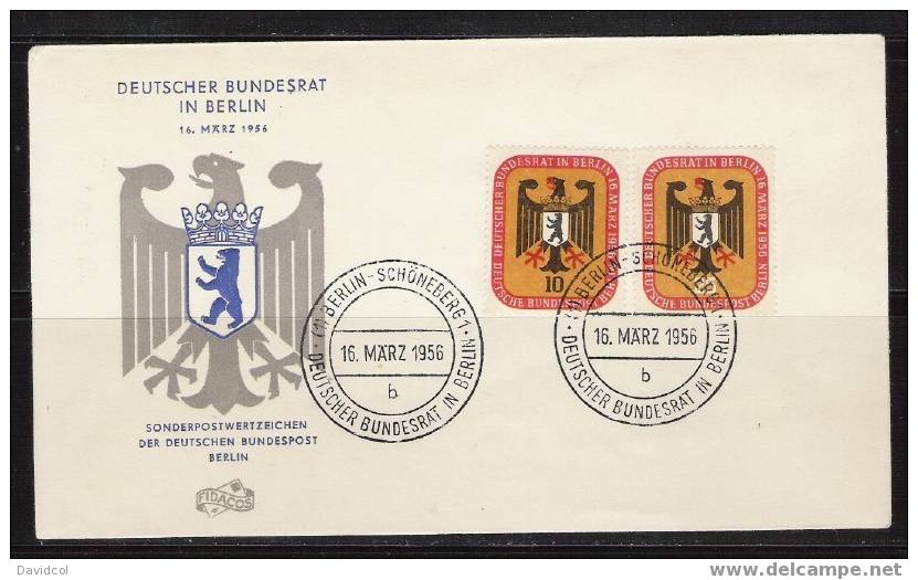 S378.-.BERLIN .- 1956 .- MI: 136-137  ON F.D.C. / ERSTTAGSBRIEF . VALUE: 30 EUROS - Sonstige & Ohne Zuordnung