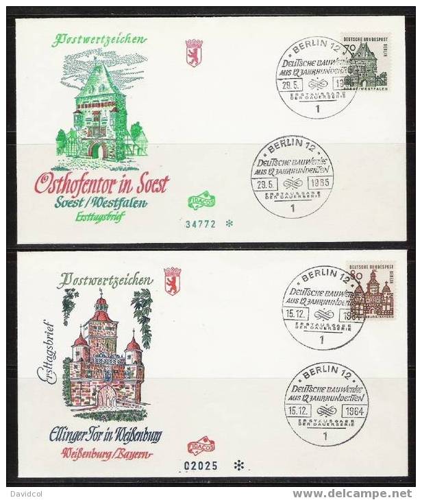 S377.-.BERLIN .- 1965 .- MI: 242-249137  SET ON 8  F.D.C. / ERSTTAGSBRIEF . VALUE: 45.60  EUROS - Sonstige & Ohne Zuordnung