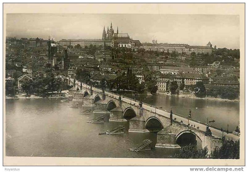 Praha Karluv Prag Karlsbrücke 1941 - Tchéquie