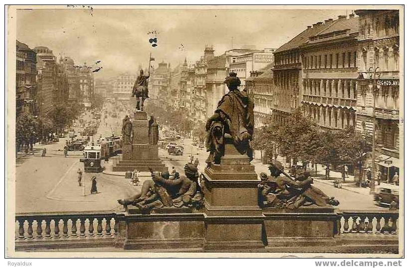 Praha Vaclavske Namesti Prag Wenzelsplatz 1939 - Tchéquie