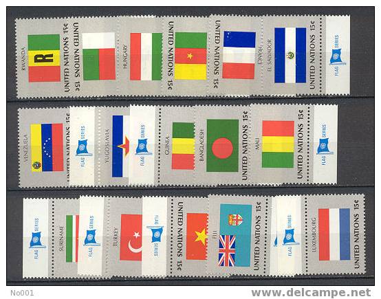 Nations Unies  New York  316/331  * *  TB    Drapeaux - Stamps