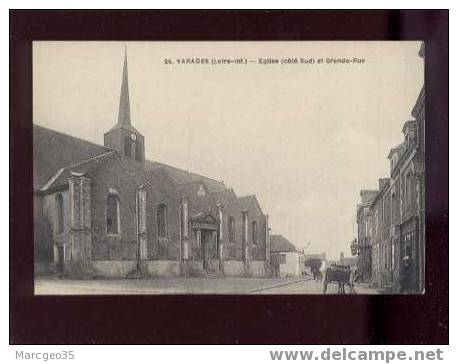 14372 Varades église Côté Sud & Grande Rue édit.chapeau N°24 Belle Carte - Varades