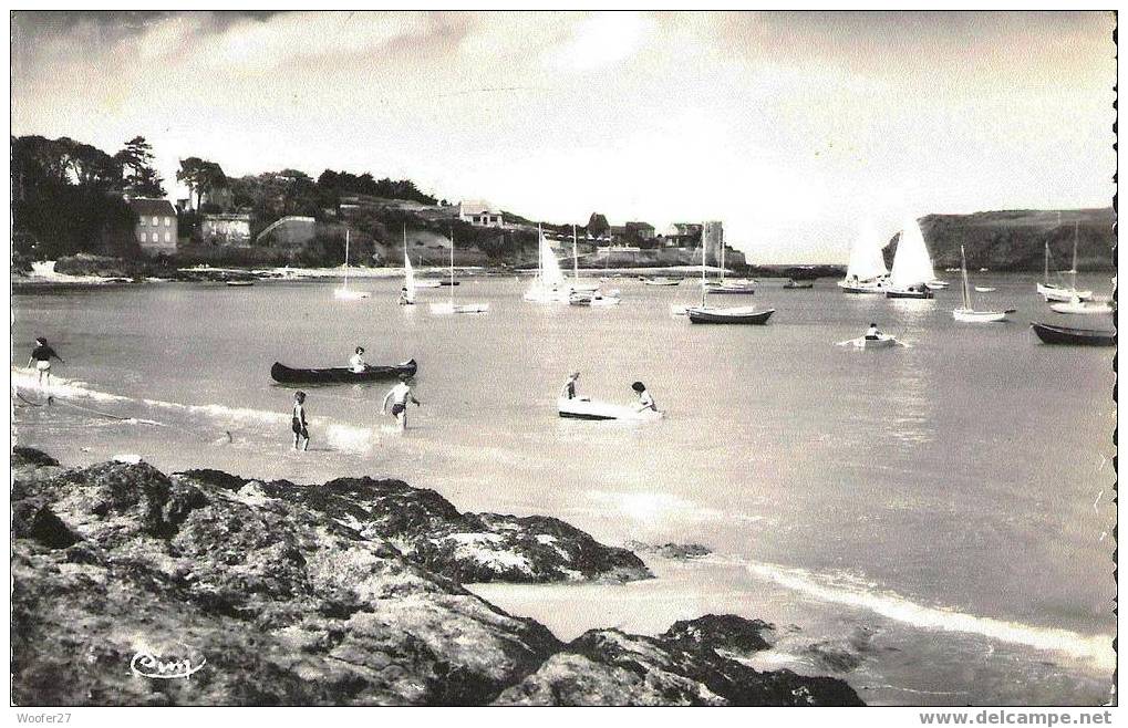 Cpsm Noir Et Blanc Dentelé ROTHENEUF Plage Du Havre,les Rochers Et Le Goulet - Rotheneuf