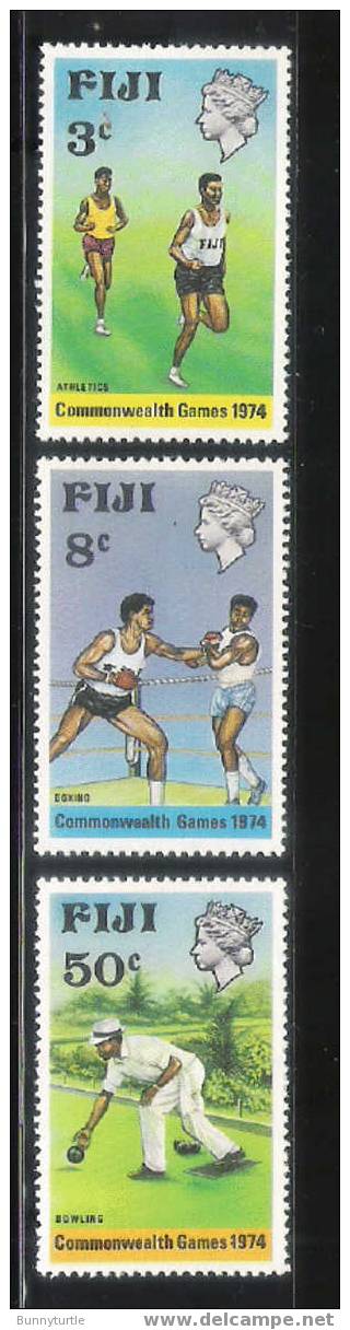 Fiji 1974 10th British Commonwealth Games Christchurch Runner Boxing Lawn Bowling MNH - Fiji (1970-...)