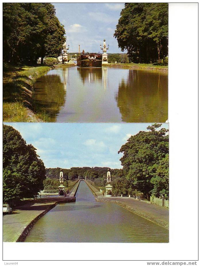 2 Briare Canal Bridge Postcard - 3 Carte Du Pot Canal De Briare - Briare