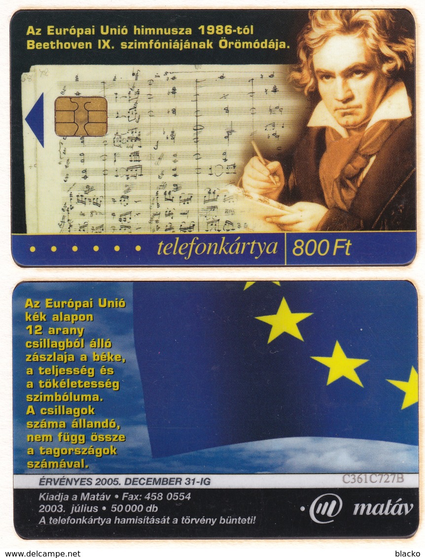 Puzzle - Hungary - Flag Of European Unio 2&euro; Coin, Beethoven, Flags Xy022 - Puzzles