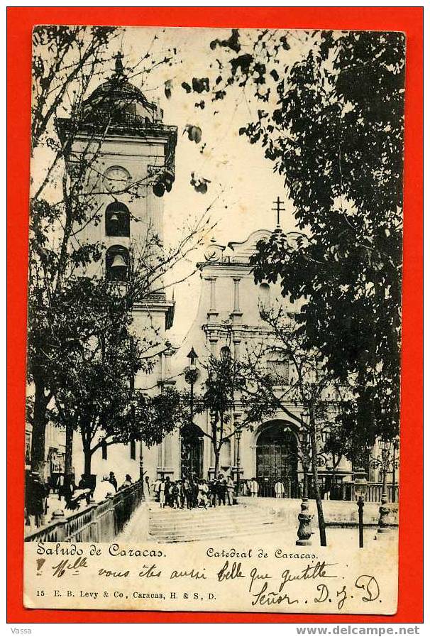 1900. Saludo De CARACAS. Catedral De CARACAS . RARE - Venezuela