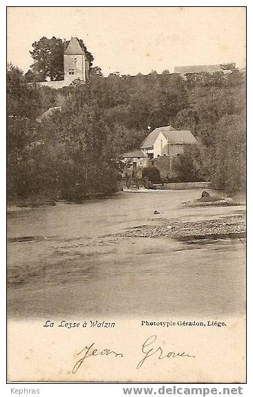 La Lesse à WALZIN - CPA PEU COURANTE - Cachet De La Poste 1903 - Dinant