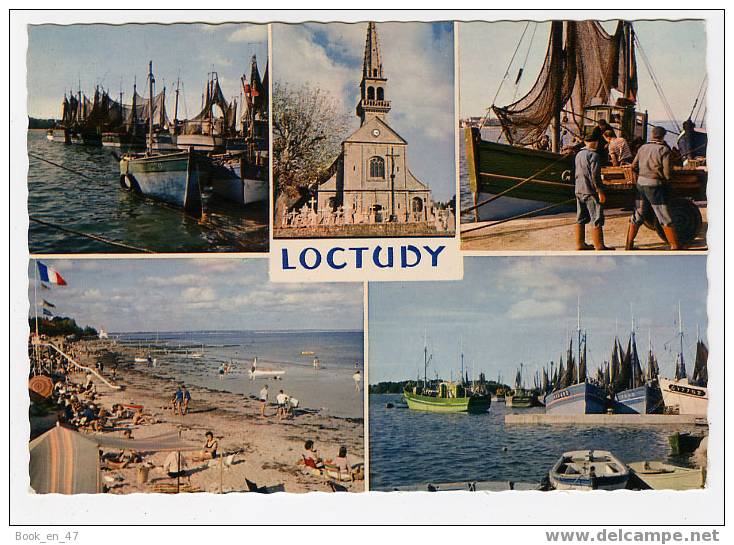 {32971} 29 Finistère Loctudy , Multivues ; Editions D´ Art Jos ; Eglise Port Plages - Loctudy