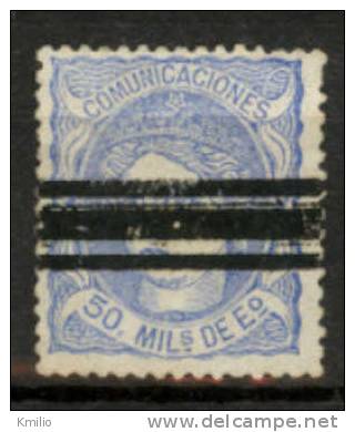 Edifil 107s 50 Milesimas 1870 Barrado Catálogo 5€ - Usati