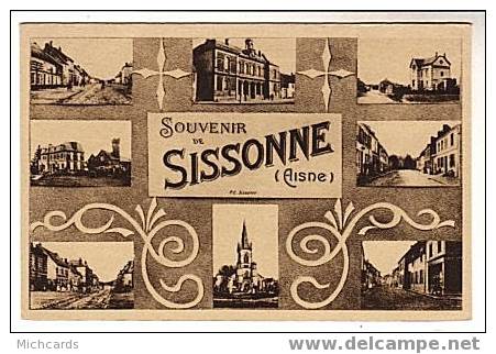 CPA 02 SISSONNE - Multivue - Souvenir De ... - Sissonne