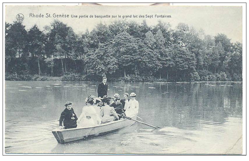 Rhode St. Genèse, St. Genesius Rode, Une Partie De Barquette Sur Le Grand Lac Des Sept Fontaines, Animée - St-Genesius-Rode