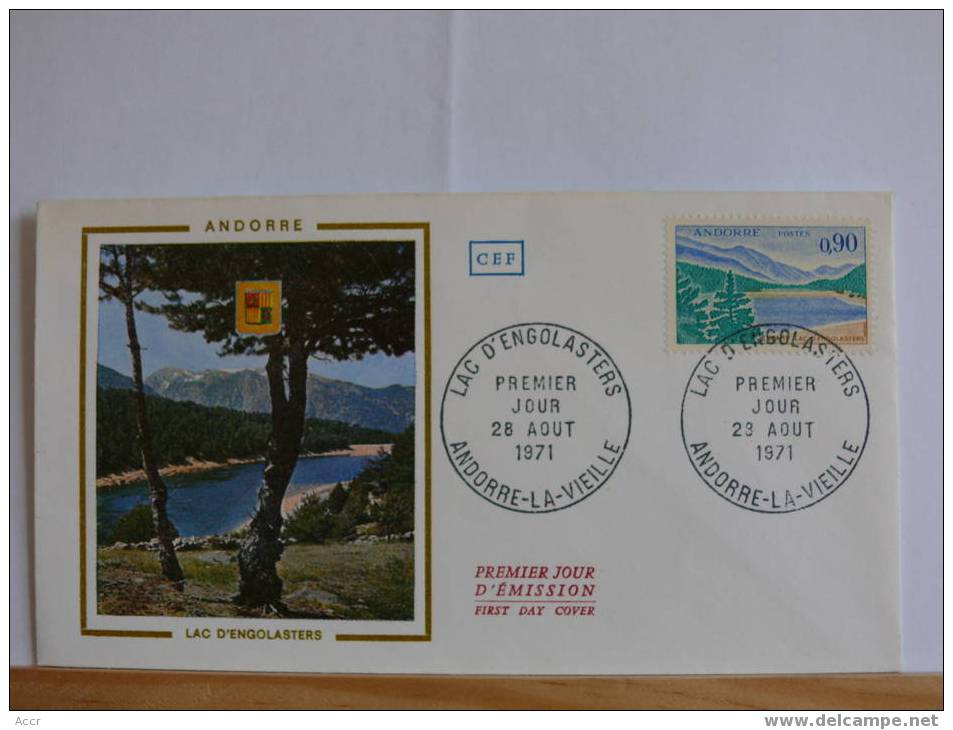 Andorre FDC 1971 Le Lac D'Engolasters - FDC
