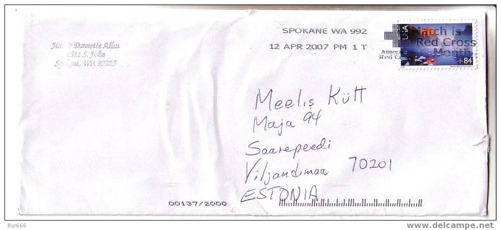 GOOD Postal Cover USA ( Spokane ) - ESTONIA 2007 - Yosemite National Park (2) - Lettres & Documents