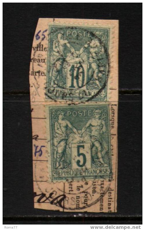 ES106 - FRANCIA , Bella Combinazione : 10 Cent (N/B) E 5 Cent (N/U) - 1876-1878 Sage (Type I)