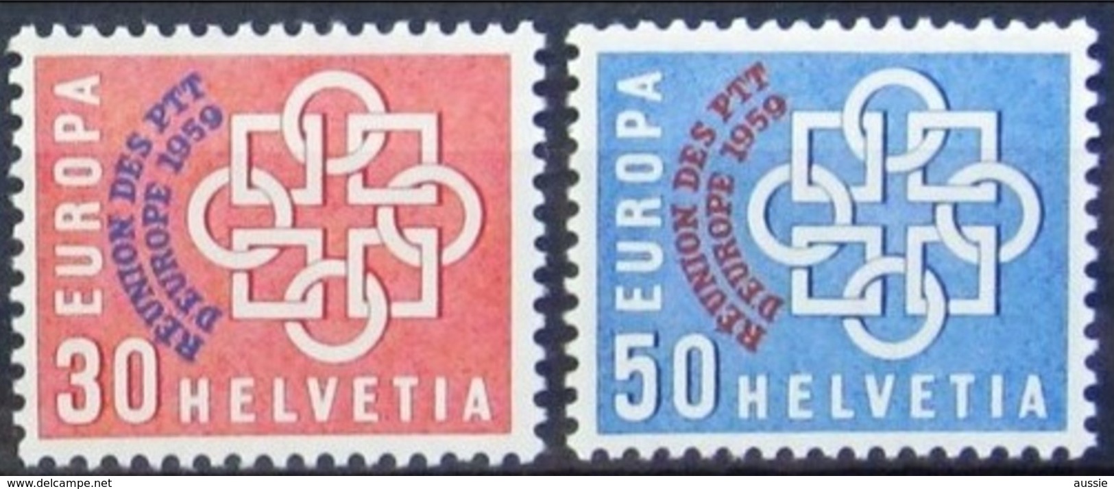 Suisse Schweiz Switzerland  1959 Yvertn° 632-633 *** MNH Cote 35 € Cept Europa - Neufs