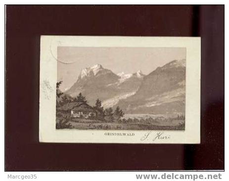 14510 Grindelwald Carte Précurseur Format 11,4 Cm X 7,7 Cm Repro De Gravure - Grindelwald