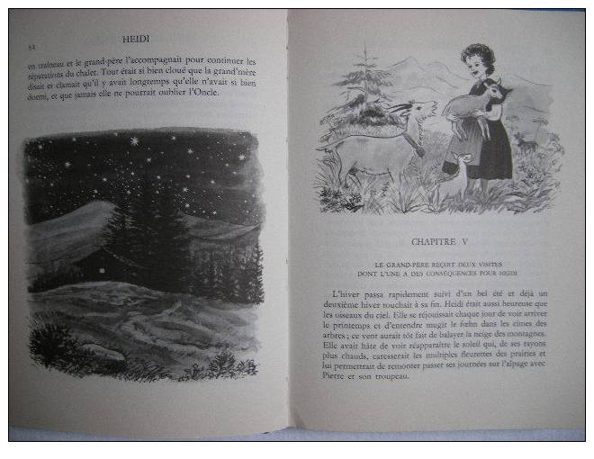 Heidi La Merveilleuse Histoire D'une Fille De La Montagne Johanna Spyri Flammarion Jeunesse 1958 Illustrations De Minot - Other & Unclassified